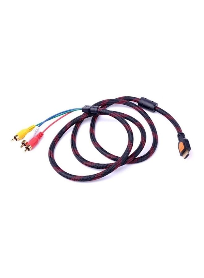 NIBEMINENT HDMI To 3 RCA Transmitter Adapter Cable Cord Black/Red - Image 2