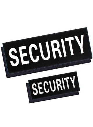 Security Hook and Loop Patch Ultra Reflective Security Patch Durable Fabric Patches for Men Vest Jacket Carrier Gear Bag Hat Black 2 Pack - pzsku/Z1EE82D162549FD38ECF9Z/45/1749490848/894c888b-d6f3-4f27-8b5e-ee0caf824288
