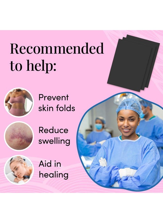 IMPRESA [4 Pack] Impresa Black Lipo Foam - Post Surgery Liposuction Foam for Use with Post Liposuction Surgery Compression Garments  - Image 4