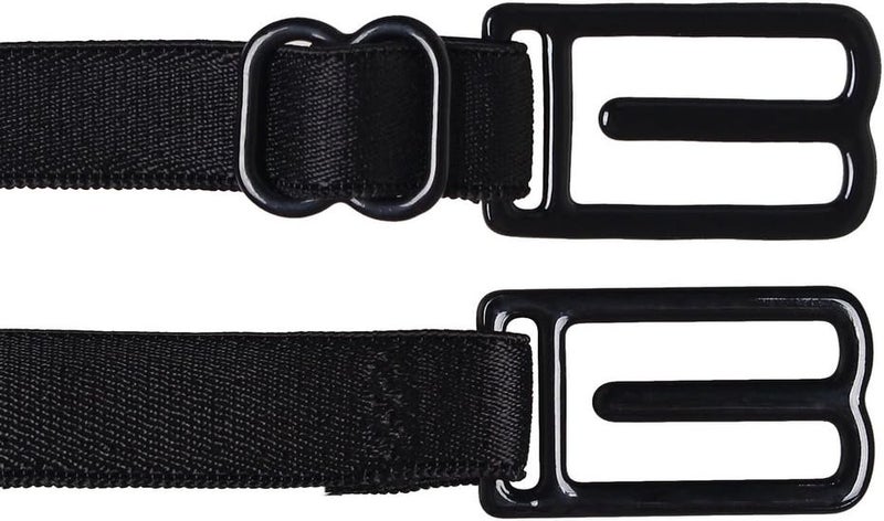 SUMAJU 6 Pcs Bra Straps Clips, Racerback Bra Clips, Elastic Adjustable Non-Slip Strap and Round Bra Straps Holder Women�s Black, White, Beige for Full Cup Size - Image 5
