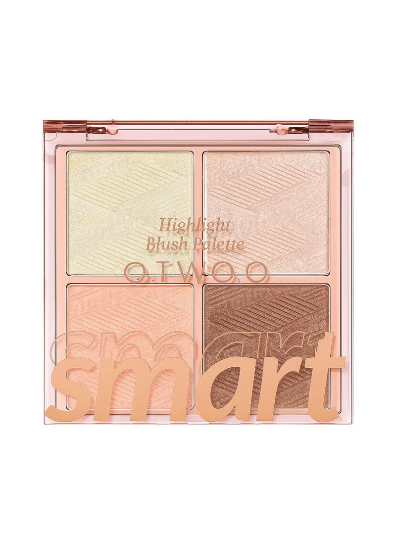 O.TWO.O Smart Highlighter & Blush Palette 02 Honey Lemon - 11g - Image 1