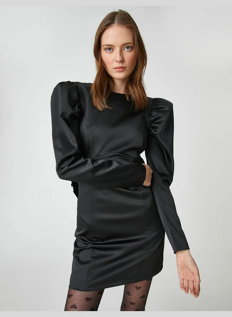 KOTON Backless Satin Mini Party Dress