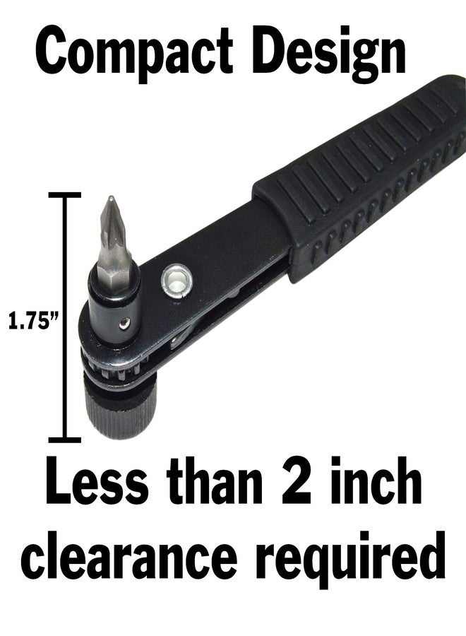 EX ELECTRONIX EXPRESS Right Angle Close Quarters Ratcheting Reversible Screwdriver Set with 18 Bits by EX ELECTRONIX EXPRESS - Image 3