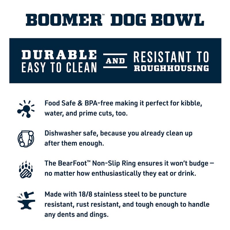 YETI Boomer 8, Stainless Steel, Non-Slip Dog Bowl, Holds 64 Ounces, Ultramarine Violet - Image 2