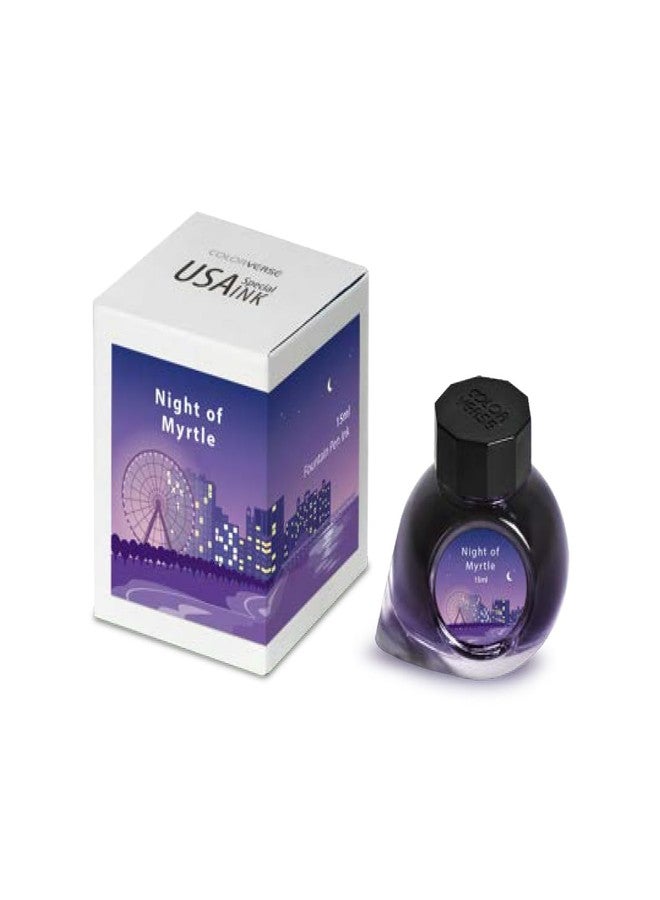 Colorverse Ink - USA Special Series - South Carolina - Night of Myrtle (15ml) Fountain Pen Ink - Image 1