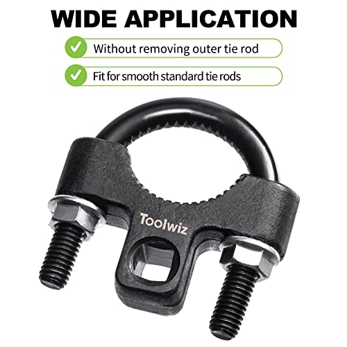 Toolwiz Inner Tie Rod Removal Tool - 3/8” inch Universal Low Profile Tool 30-42mm with Non-Slip Teeth for Easy Inner Rod Removal and Installation, U-Wrench for Car Truck Vehicle Automotive Repair - Image 3