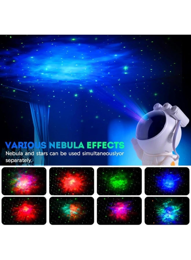 Astronaut Galaxy Star Projector Starry Night Light Projector with Nebula,Timer and Remote Control, Bedroom and Ceiling, Gifts for Children and Adults, Acrylonitrile Butadiene Styrene, White - Image 2