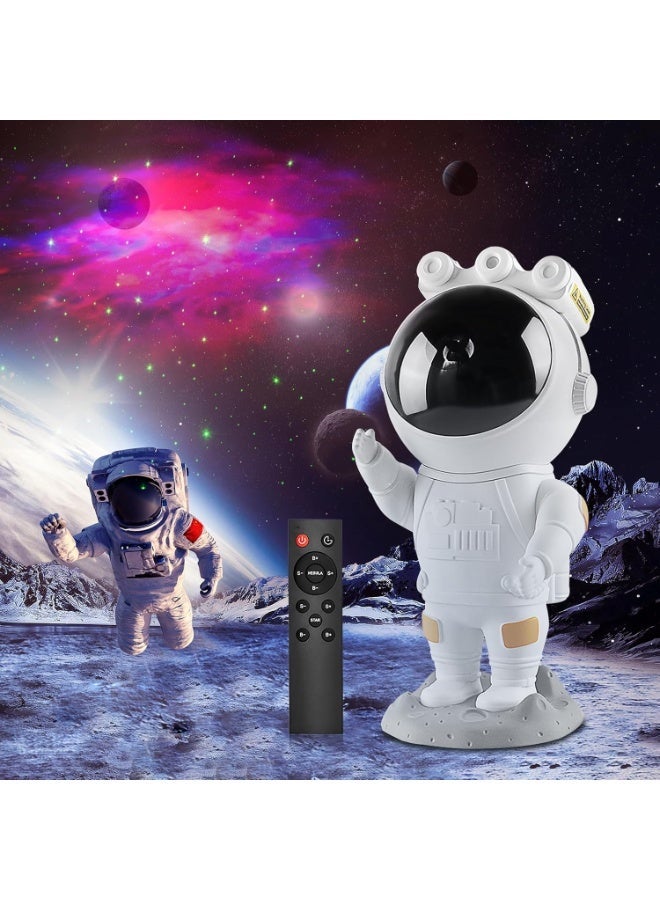 Astronaut Galaxy Star Projector Starry Night Light Projector with Nebula,Timer and Remote Control, Bedroom and Ceiling, Gifts for Children and Adults, Acrylonitrile Butadiene Styrene, White - Image 1