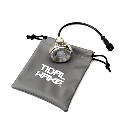 Tidal Wake IP68 Underwater 1/2in Standard Boat Drain Plug LED Light Built-in Driver & Overheat Protection 3 Yr/50,000hr Warranty, 316 Stainless Steel, 12-30v/27w,1800 lumen w/Storage Bag (Blue) - Image 5