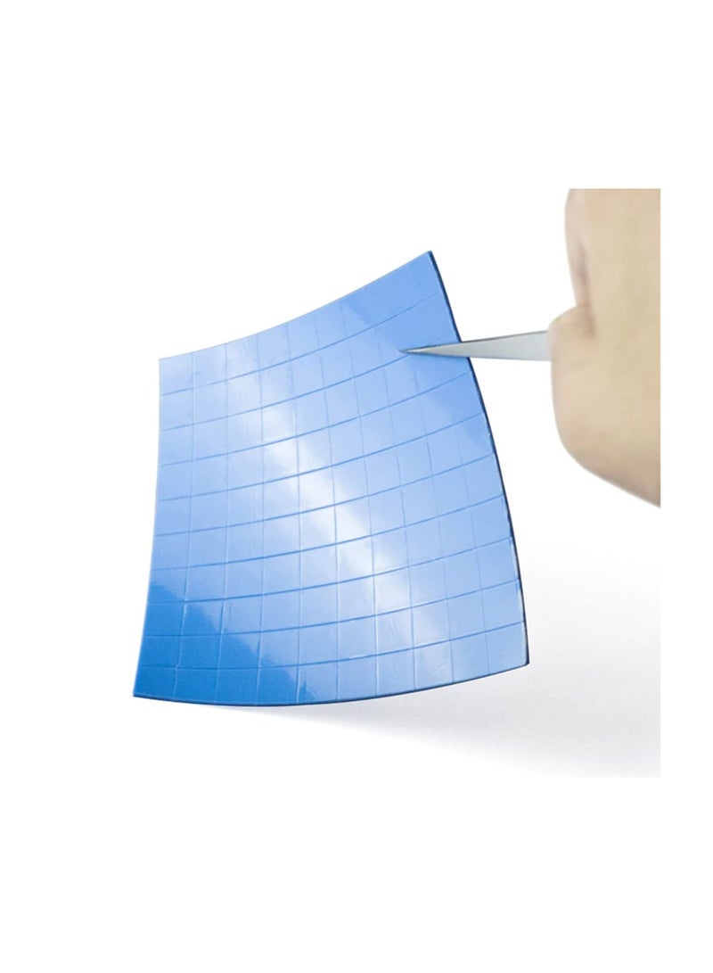 Captaintech Cooling Thermal Pad,  Blue Soft Silicone Thermal Conductive Pads Heatsink IC Chipset Fit for Northbridge SSD CPU GPU LED Cooling Soft insulating gasket silicone thermal pad (100pcs 10x10x1mm) KSA | Ri - Image 2