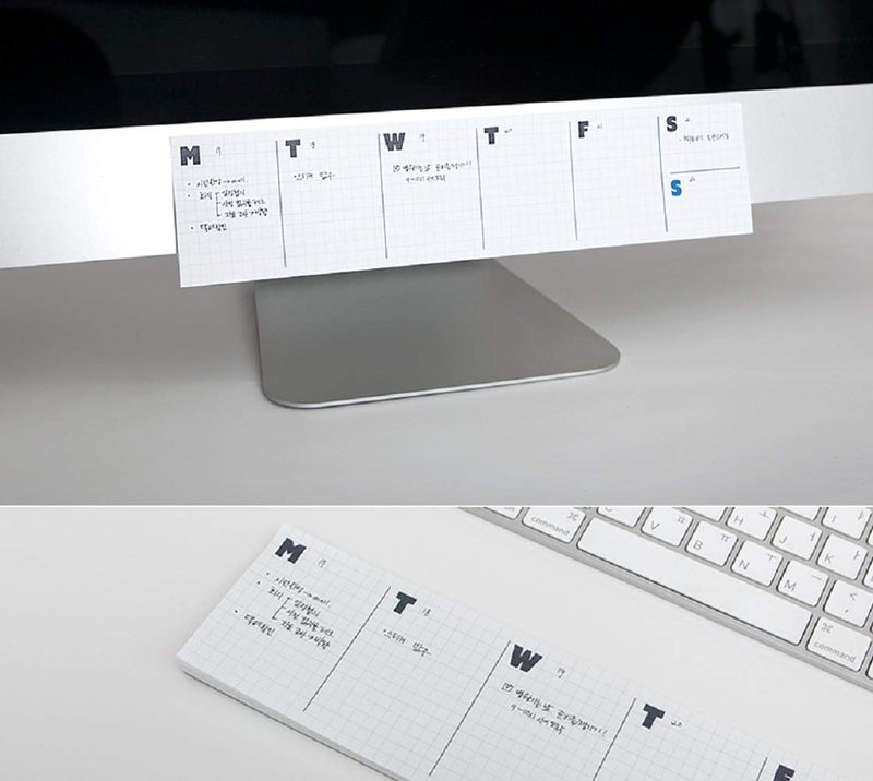 JSTORY Sticky Planner Adhesive Paper Note Columnar Scheduler Organizer To-do One Size Large White - Image 4