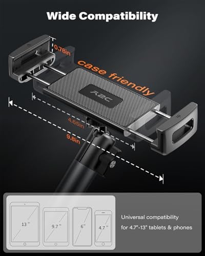 A2C Heavy-Duty iPad Holder for Car Cup Holder, 5.5" Stable & Adjustable Aluminum Alloy Arm, Tablet Mount for Car Truck Road Trip Essentials Compatible with 4.7"-13" Cell Phones & Tablets - Image 5