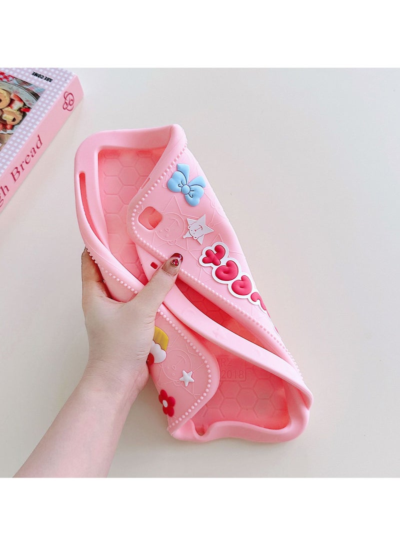 Cute Cartoon iPad Case for 10.2-inch (2019/2020/2021) with 360° Rotating Stand and Silicone Shockproof Cover - Image 5