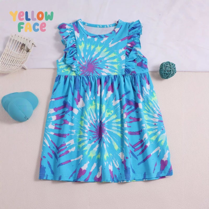 Girls' Princess Dress with Cartoon Lace, Round Neck, Cotton, Summer 2026 - Image 2