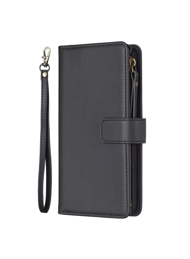 erorex Case For OPPO A74 5G / A93 5G / A54 5G 9 Card Slots Zipper Wallet Leather Flip Phone Case - Image 2