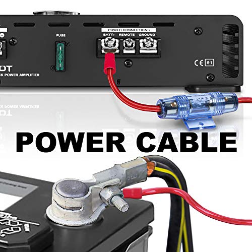 BOSS Audio Systems KIT2 8 Gauge Complete Car Amplifier Installation Wiring Kit with Power Cables, Ground Cables, Turn-On Wire, Speaker Wire, Terminals - Image 2