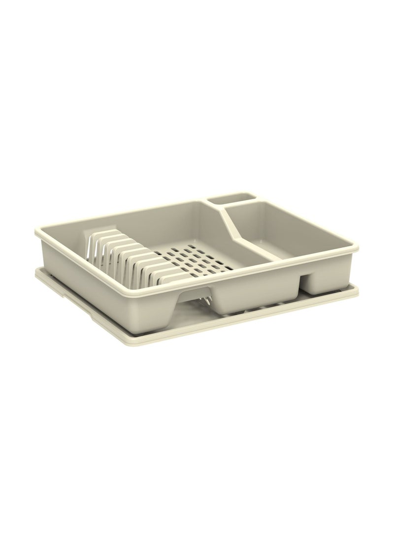 Cosmoplast Deluxe Dish Rack With Drainer Off White - Image 1