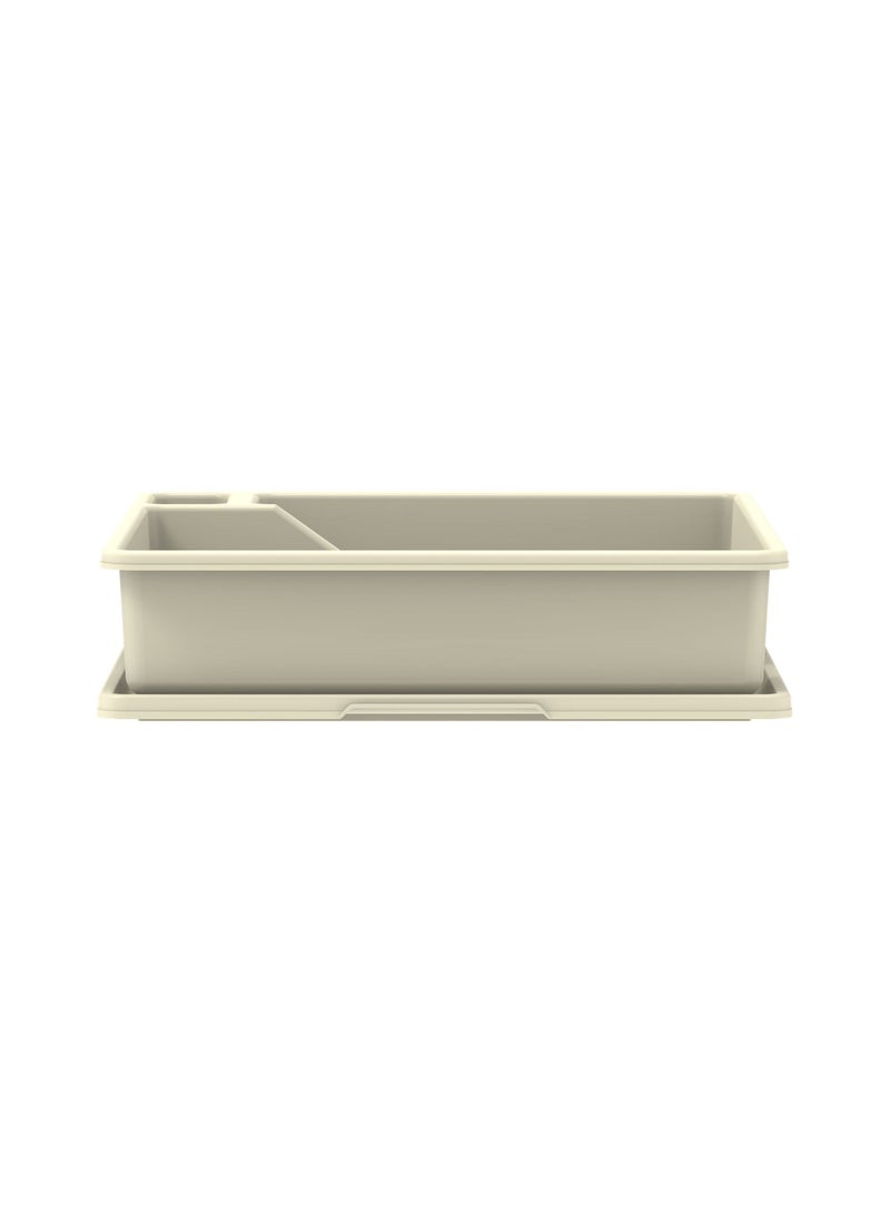 Cosmoplast Deluxe Dish Rack With Drainer Off White - Image 4