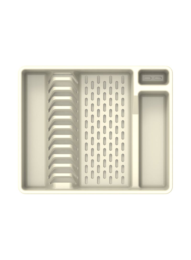 Cosmoplast Deluxe Dish Rack With Drainer Off White - Image 3