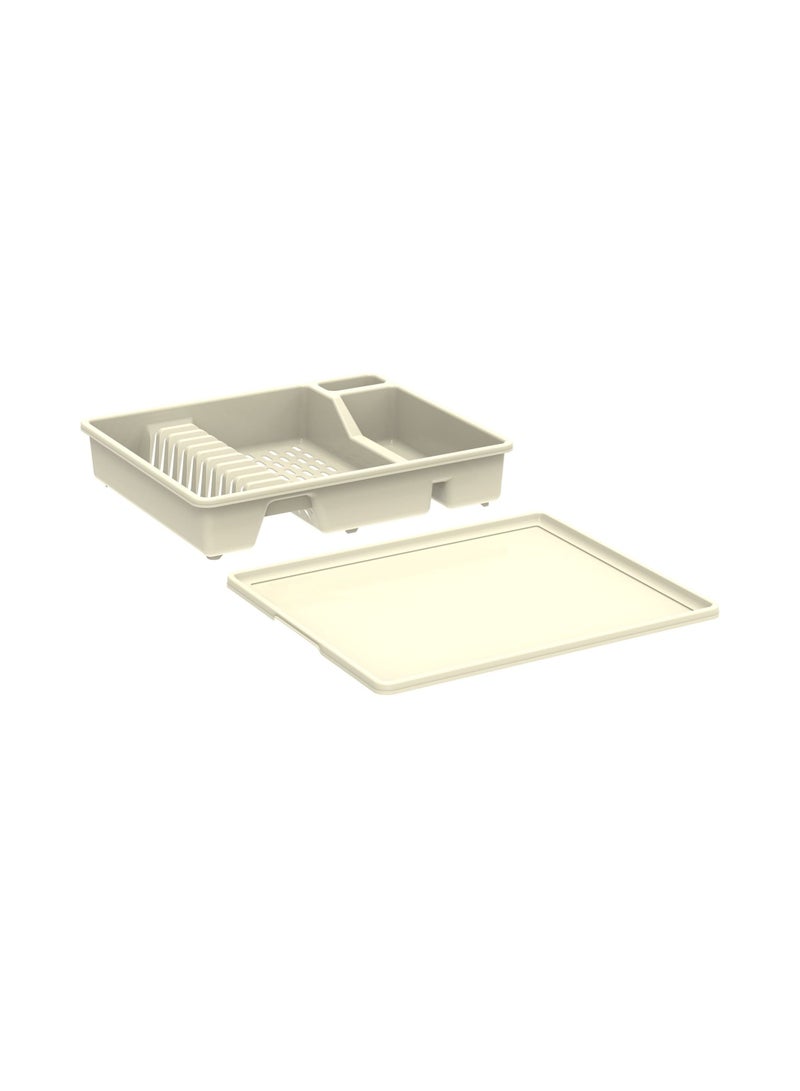 Cosmoplast Deluxe Dish Rack With Drainer Off White - Image 2