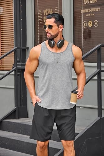 COOFANDY Men's 3 Pack Quick Dry Workout Tank Top Gym Muscle Tee Fitness Bodybuilding Sleeveless T Shirt - Image 4