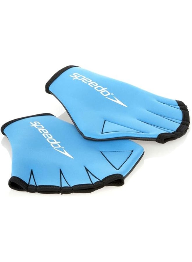 Speedo Aqua Glove Swimming Gloves for Water Fitness, Aquatic Resistance Training & Swim Workouts, Ergonomic Comfortable Fit, Durable Flexible Material, Unisex, Blue