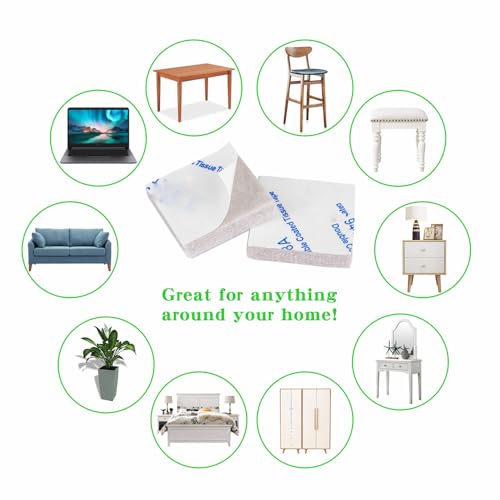 PremiFix Felt Furniture Pads Beige 1" 48Pieces Pack Square Self Adhesive Furniture Pads Anti Scratch Felt Pads Heavy Duty 5mm Thick Floor Protector for Chair Feet for Hardwood Floor - Image 3