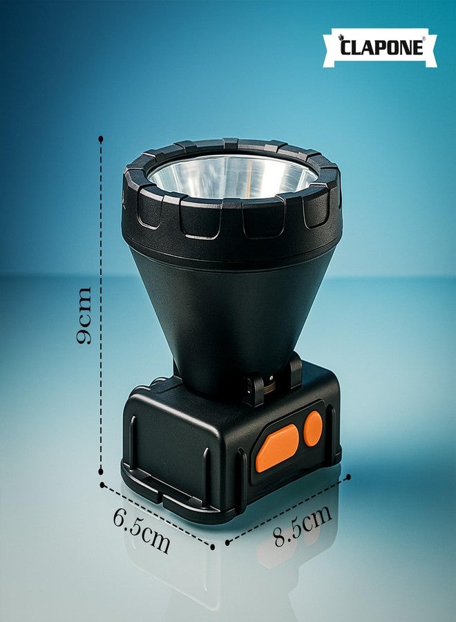 CLAPONE مصباح رأس LED قابل لإعادة الشحن، مزود بخاصية الوميض القابلة للتعديل بزاوية 90 درجة، مثالي للصيد والتخييم والمشي لمسافات طويلة وركوب الدراجات والجري/التخييم/صيد الأسماك/مقاوم للماء، مثالي للأنشطة الخارجية - Image 2