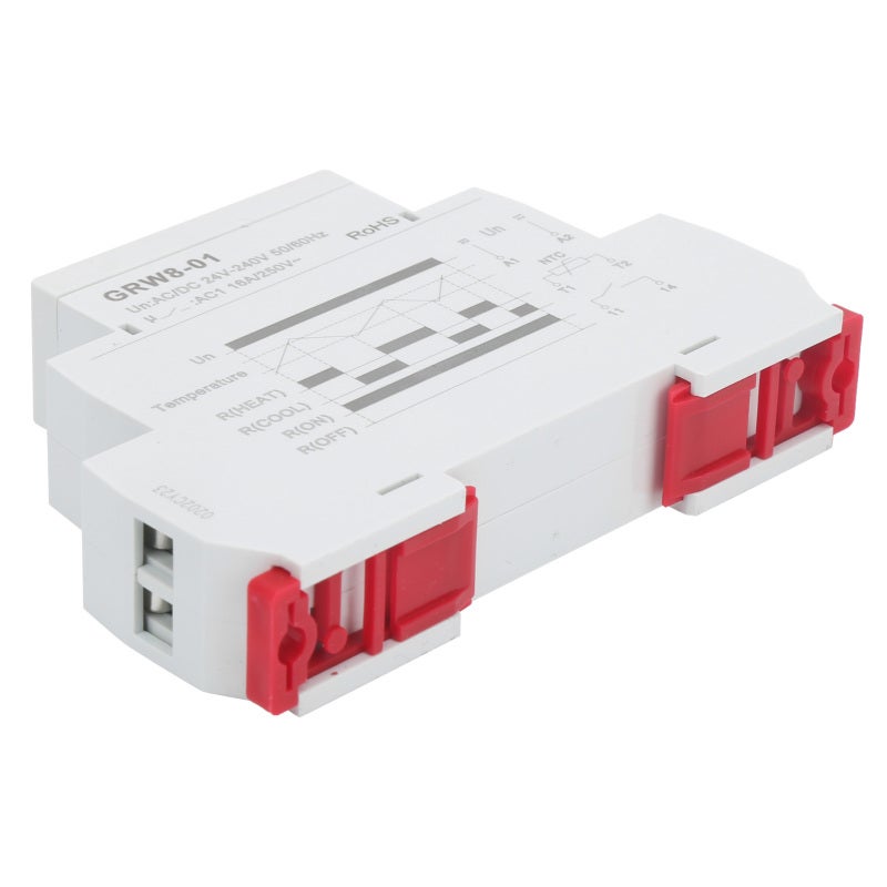 GEYA مرحل التحكم في درجة الحرارة AC/DC 24V-240V وضع التدفئة والتبريد - مؤشر LED تركيب على سكة 35 مم لمراقبة درجات الحرارة المرتفعة والمنخفضة - Image 5