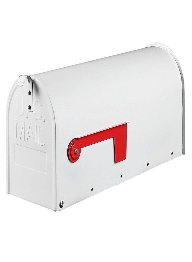 BlissBoard White Mailboxes for Outside Post Mount, Galvanized Steel Metal Mailbox, Standard Size, 20 x 8.7 x 6.7 Inches - Image 1