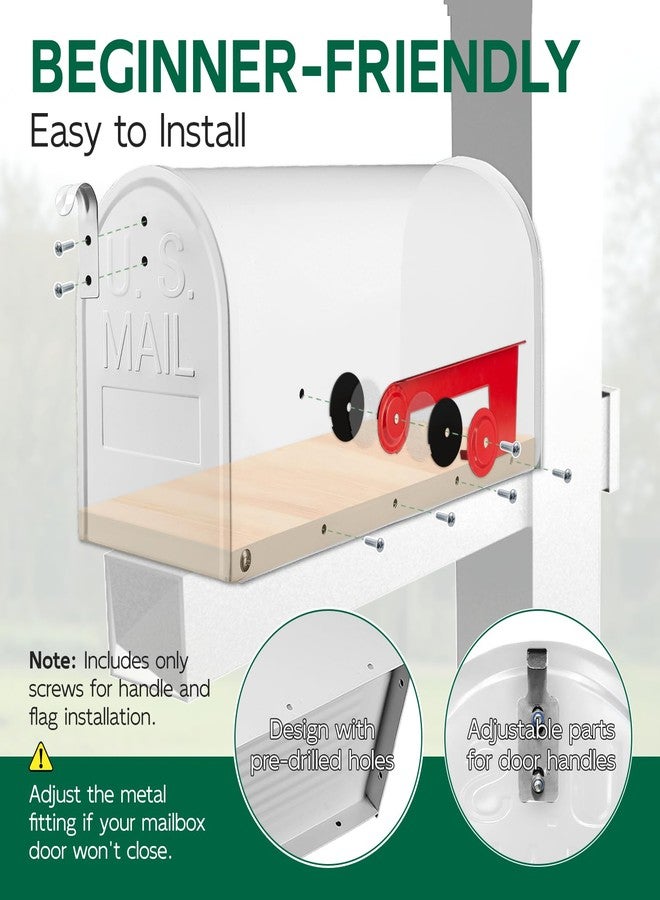 BlissBoard White Mailboxes for Outside Post Mount, Galvanized Steel Metal Mailbox, Standard Size, 20 x 8.7 x 6.7 Inches - Image 5