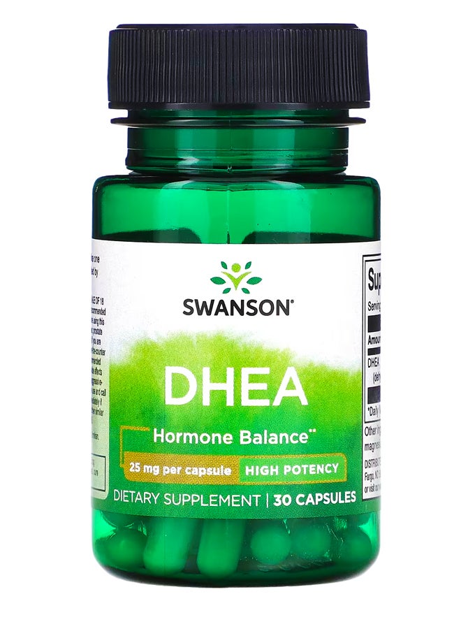 SWANSON Dhea High Potency 25 Mg 30 Capsules 