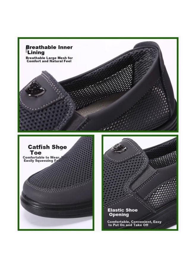 Yuzhaolin Casual Shoes, Traditional Beijing Cloth Shoes For Men, Slip-on Loafers For Middle-aged And Elderly Men, Dad Shoes Y1s-1020 Size 39 - Image 2