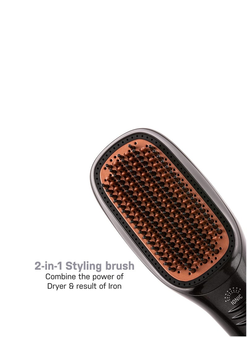 PROFESSIONAL 2 in 1 Styling Hot Air And Drying Brush Black - Image 3