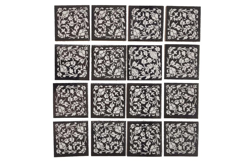 Shiv Kripa Blue Art Pottery Classic Decorative Interior Exterior Flooring Wall Ceramic 2 x 2 inch Tiles Pack of 20 Tiles BlueYellow Multi