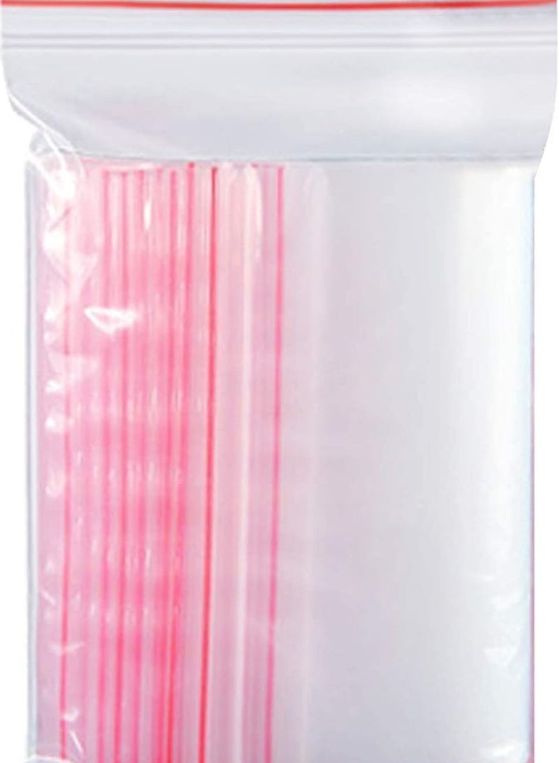 تيرابايت [100 قطعة] أكياس قفل بسحاب من البوليستر الشفاف مقاس 4.8 × 6.8 بوصة - أكياس بلاستيكية بسحاب قابلة للإغلاق للبسكويت والحلويات وحبوب القهوة والفواكه المجففة والفشار ومستلزمات الحفلات والمزيد - Image 1