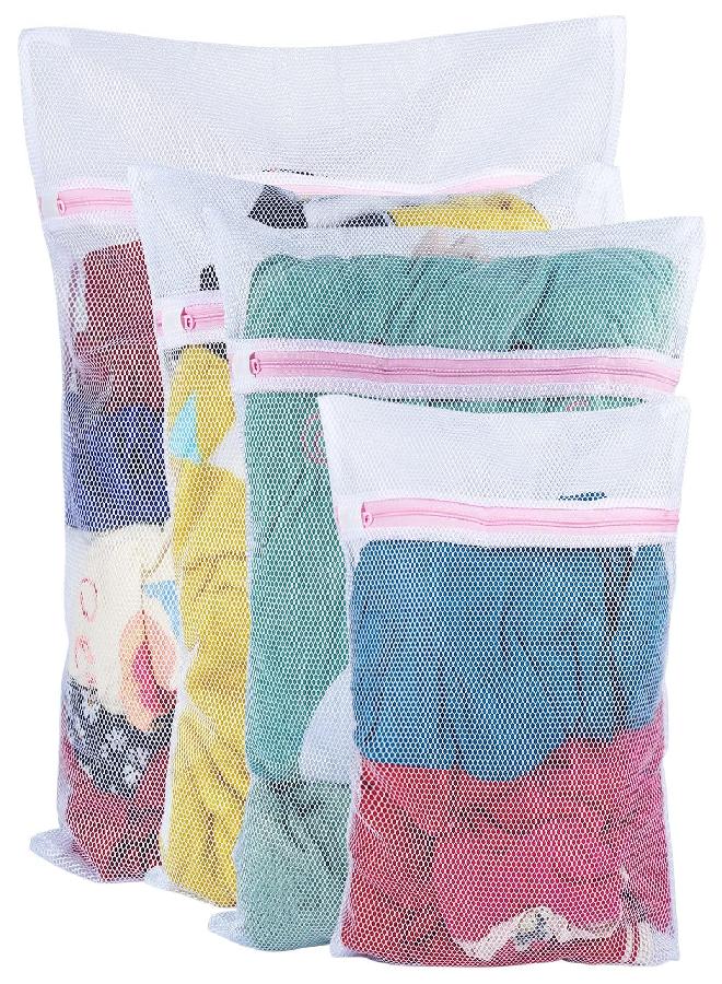 Vivifying Vivifying Mesh Laundry Bags, 4pcs Laundry Bags Mesh Wash Bags with Zipper for Washing Machine, Delicates, Lingerie, Socks, Shoes and Toys