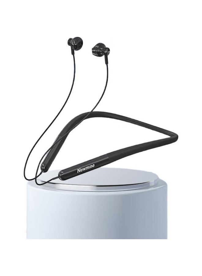 Newmine سماعات أذن رياضية لاسلكية بلوتوث C6، عمر بطارية طويل، سماعات أذن شبه داخلية أثناء الجري للموسيقى والمكالمات، متوافقة مع آبل، هواوي، أندرويد، سوداء - Image 3