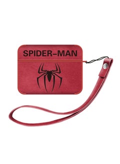 Luffy Reward Order Applies To Airpods4 For Apple Bluetooth Wireless Earphone Set 1/2/3 Generation Pro2 Leather Cartoon-Color:Spider-man Headphone Cover + Lanyard-Applicable Model:Airpods Pro