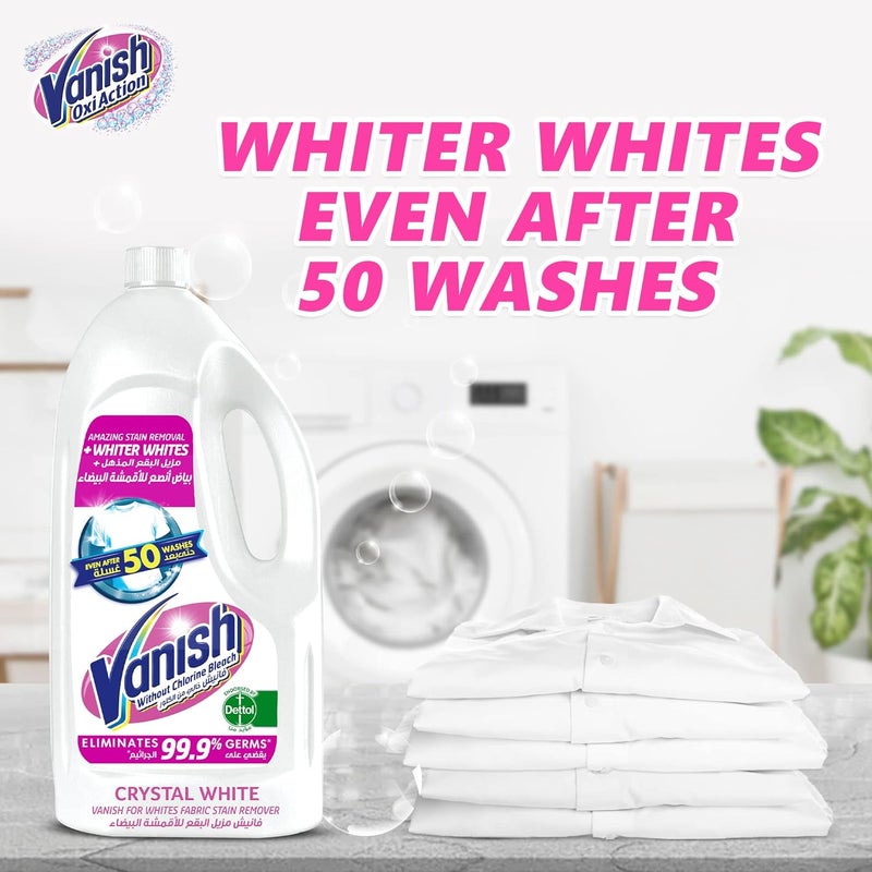 Laundry Stain Remover Liquid for White Colored Clothes, 1.8 L + Crystal White Laundry Stain Remover Liquid for White Clothes, 1.8 L (Can be used with or without Detergents & Additives) - Image 3