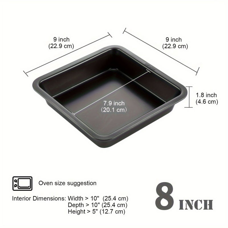 6PCS Baking Tray Non-Stick Carbon Steel Cake Pan Set For Oven Baking Bread Pizza Pie Mold - Image 3