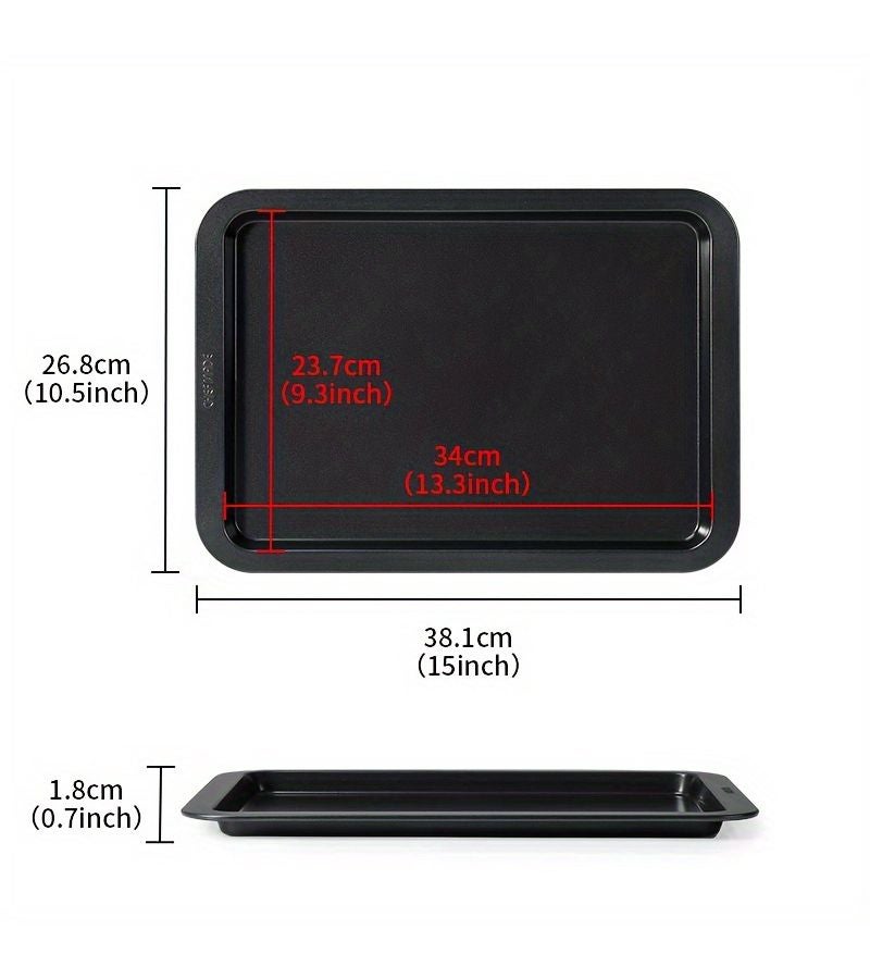 6PCS Baking Tray Non-Stick Carbon Steel Cake Pan Set For Oven Baking Bread Pizza Pie Mold - Image 5