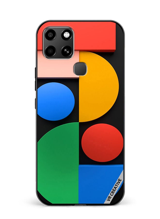 VR CREATIVE Protective Case Cover For Infinix Smart 6 Abstract Design Multicolour - Image 1