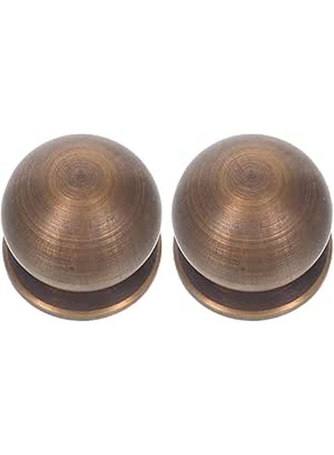 Antique Brass Ball Cabinet Handles 2pcs Drawer Knobs Furniture Door Pulls - Image 1