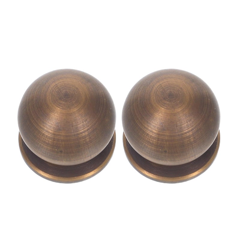 Antique Brass Ball Cabinet Handles 2pcs Drawer Knobs Furniture Door Pulls - Image 2