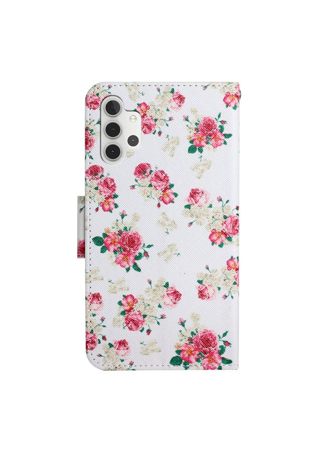 S-TOP Case For Samsung Galaxy A32 4G Painted Pattern Horizontal Flip Leather Case with Holder & Card Slot & Wallet - Image 3