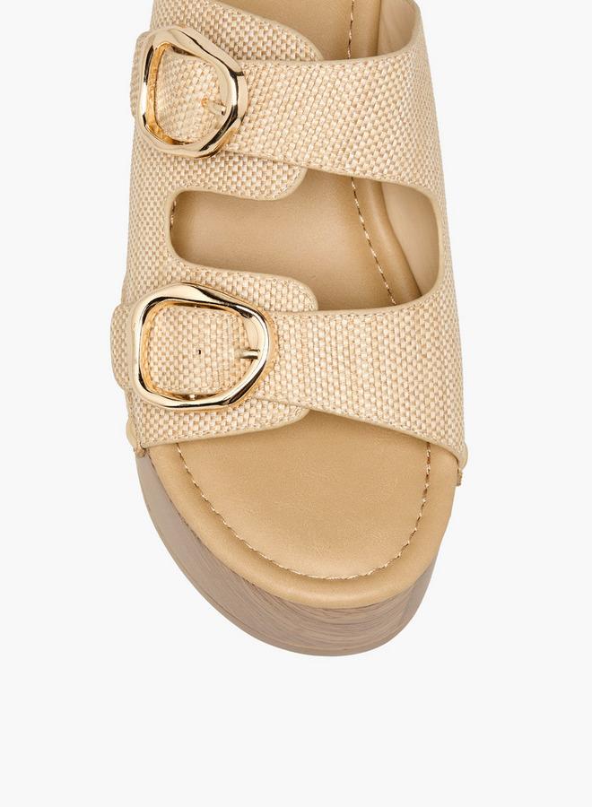 Surestep Women Buckle Detail Platform Sandals - Image 4