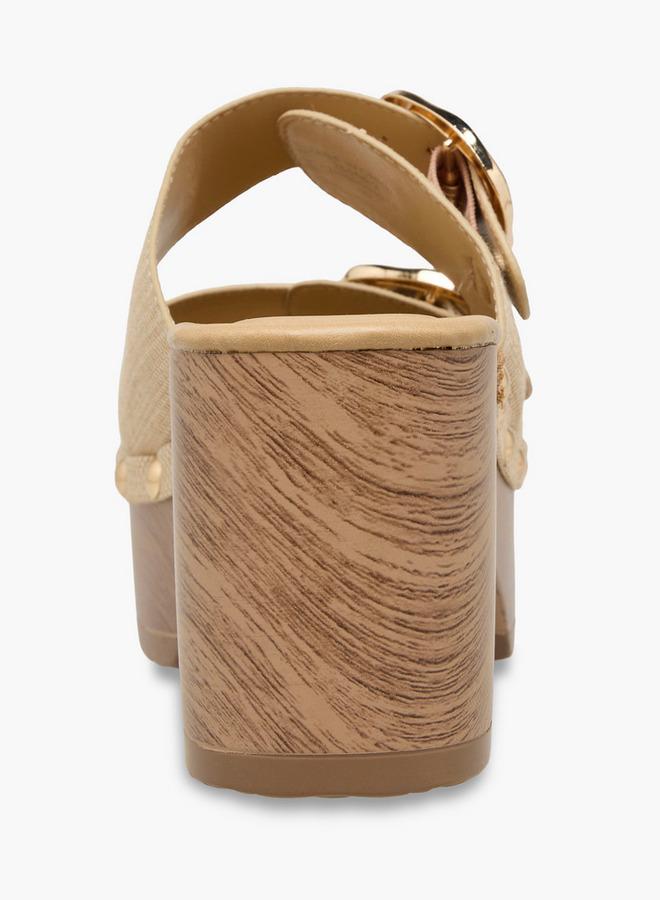 Surestep Women Buckle Detail Platform Sandals - Image 5