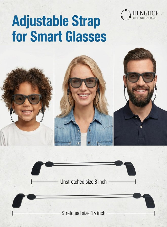 HLNGHOF 5 in 1 Anti-Slip Kit for Ray-Ban Meta Gen 2 Wayfarer/Skyler/Headliner & Oakley HSTN, Nose Pads, Temple Grips, Silicone Rings, Adjustable Strap, Upgraded Anti-Dust Silicon, 20 PCS - Image 4