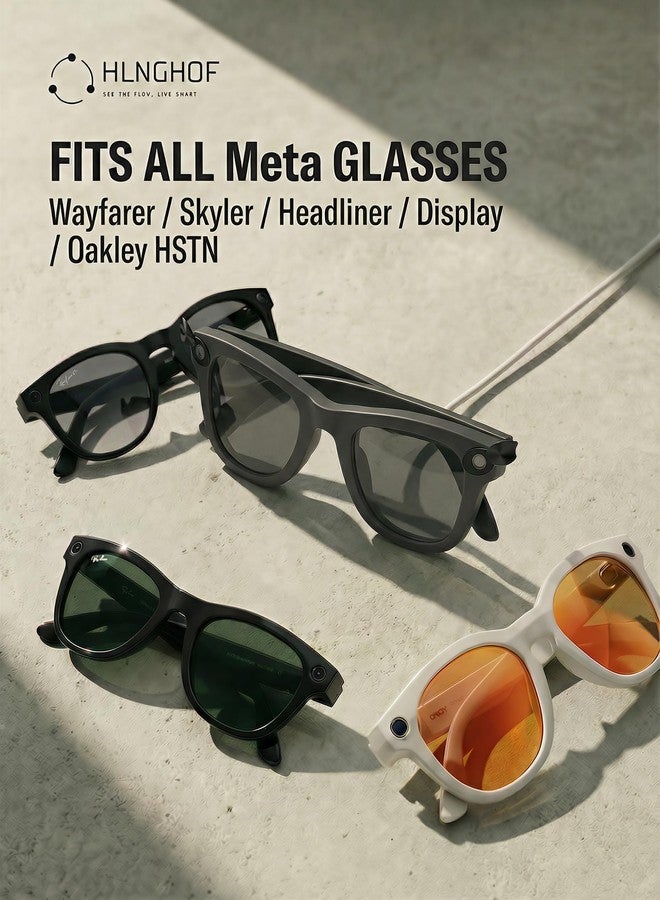 HLNGHOF 5 in 1 Anti-Slip Kit for Ray-Ban Meta Gen 2 Wayfarer/Skyler/Headliner & Oakley HSTN, Nose Pads, Temple Grips, Silicone Rings, Adjustable Strap, Upgraded Anti-Dust Silicon, 20 PCS - Image 2